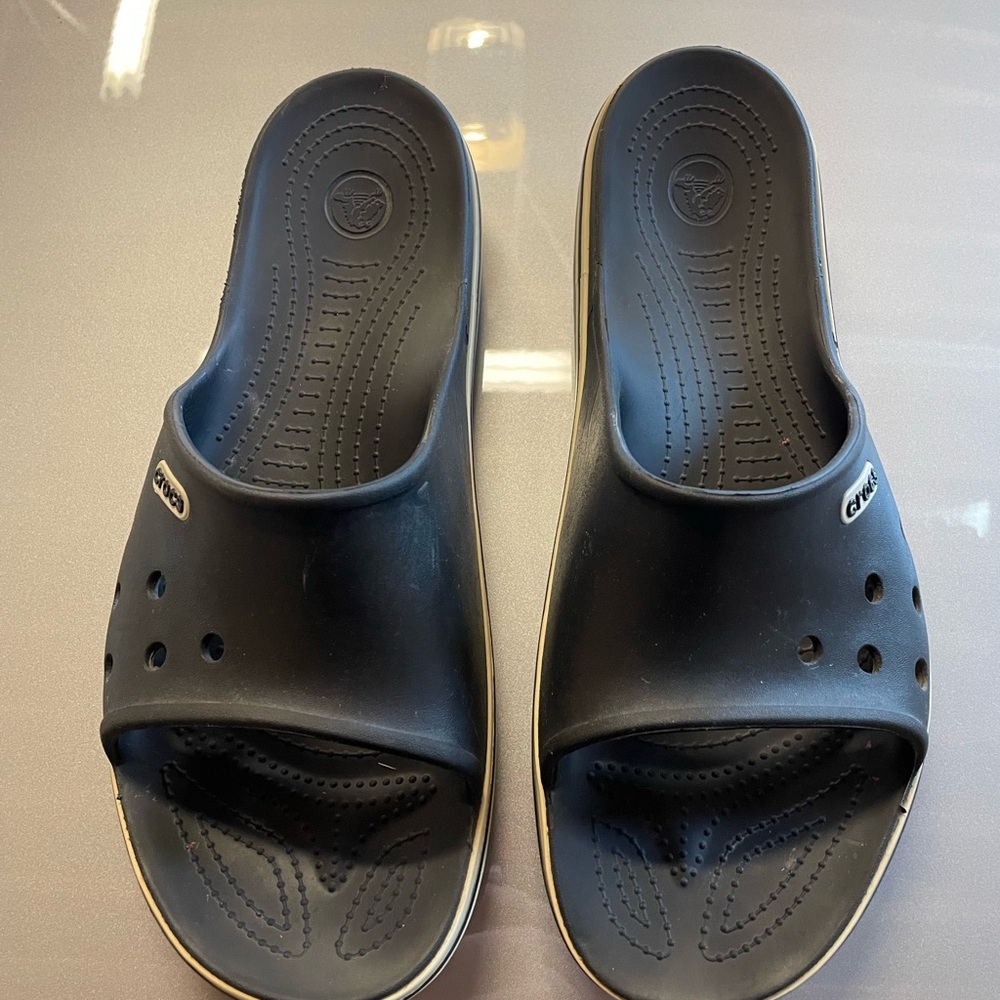 Navy Blue Crocs Slide Sandals